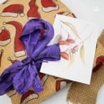 Gift wrap and a greeting card