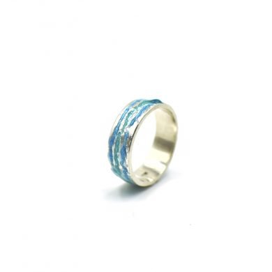 Enamelled Sterling Silver Ring