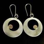 Silver and Bronze Disk Earrings Silver and Bronze Disk Earrings