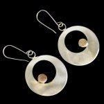 Silver and Bronze Disk Earrings Silver and Bronze Disk Earrings