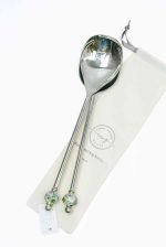 Cindy Wright -06 Salad Server Set in colour Blue, green, White
