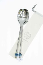 Cindy Wright -17 Salad Server Set in colour ocean blue
