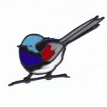 Leadlight Sticker 'Red winged Fairy Wren'