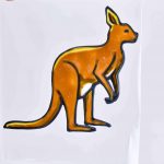 Leadlight Sticker 'Kangaroo' Leadlight Sticker 'Kangaroo'