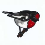 Leadlight Sticker 'Red Robin'