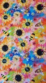 Bee Happy Shower cap Kerry Halton Handmade shower caps Fremantle Western Australia