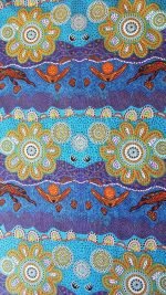 On Country River Shower Cap Kerry Halton Handmade shower caps Fremantle Western Australia