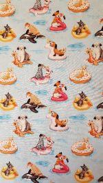 Pool Party Pups Shower Cap Kerry Halton Handmade shower caps Fremantle Western Australia