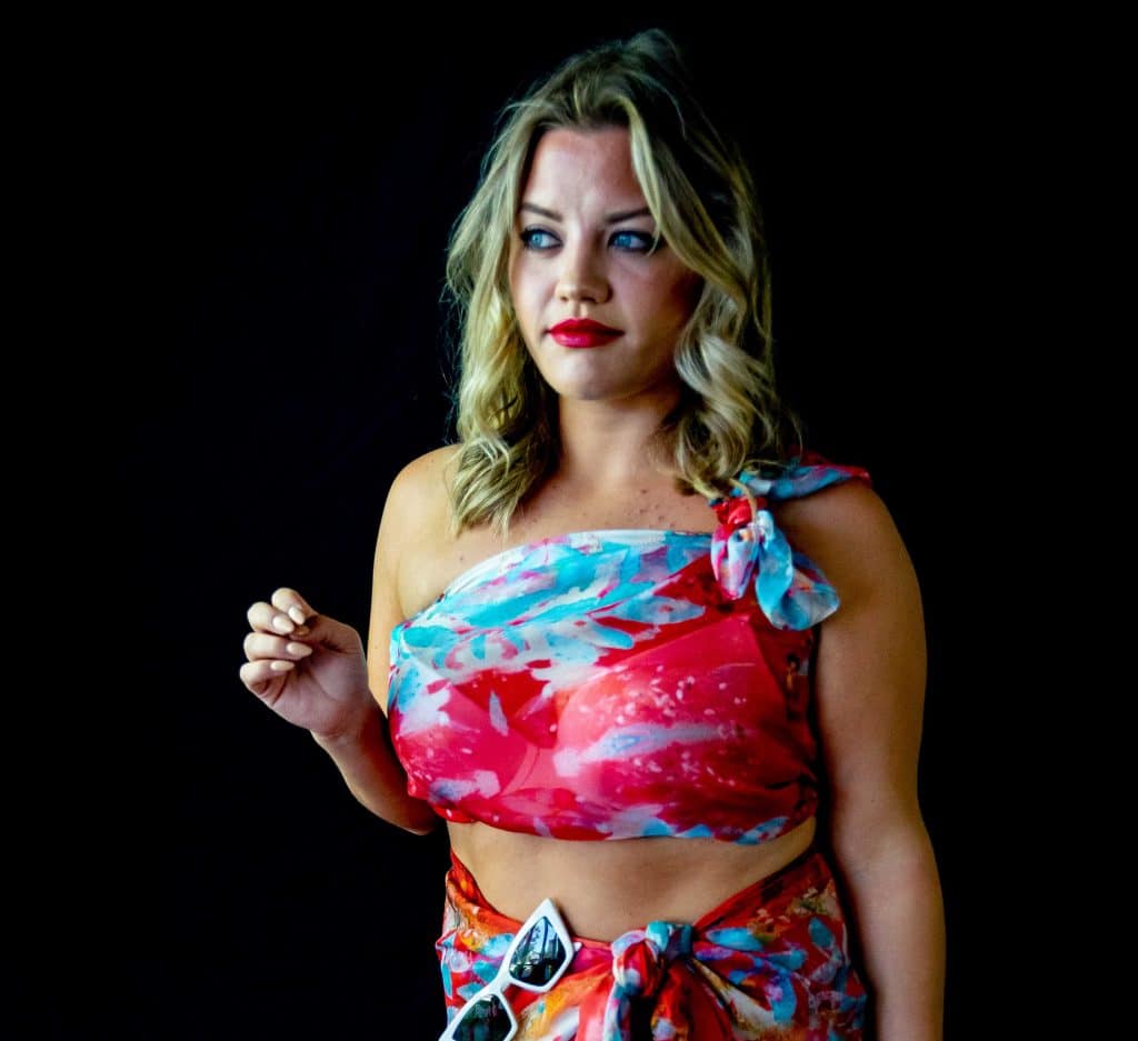 Flame & Aqua Silk Scarf