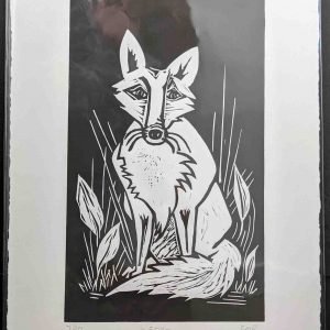 Fox Original Linocut Print