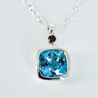 Topaz and Garnet pendant
