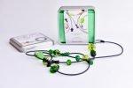 Necklace with Glass Beads in Green