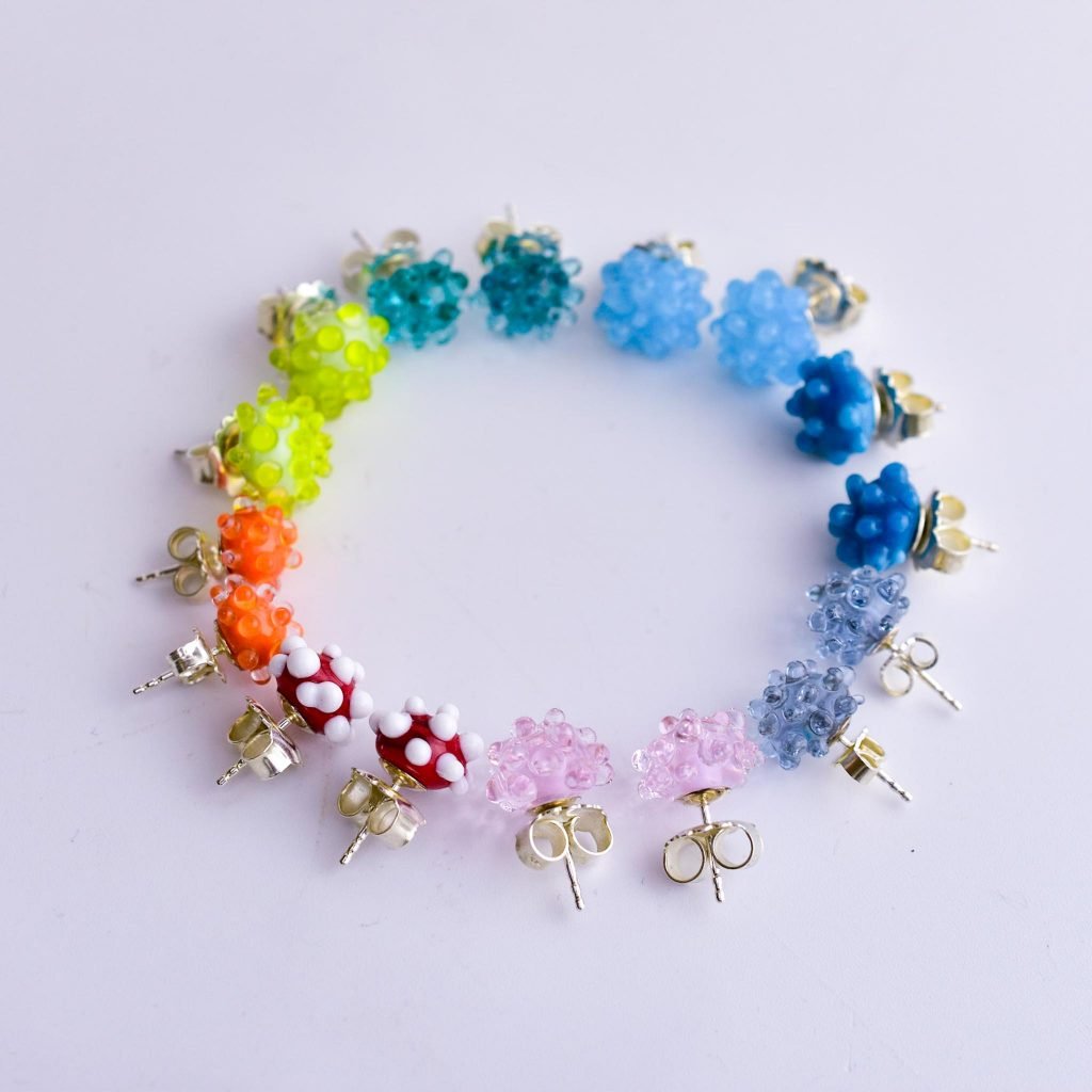 Glass Stud Earrings Glass Stud Earrings