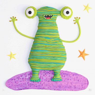 Beverley Edge Alien Polymer Clay Sculpture