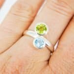 Peridot and Topaz Double Stone Ring (1)