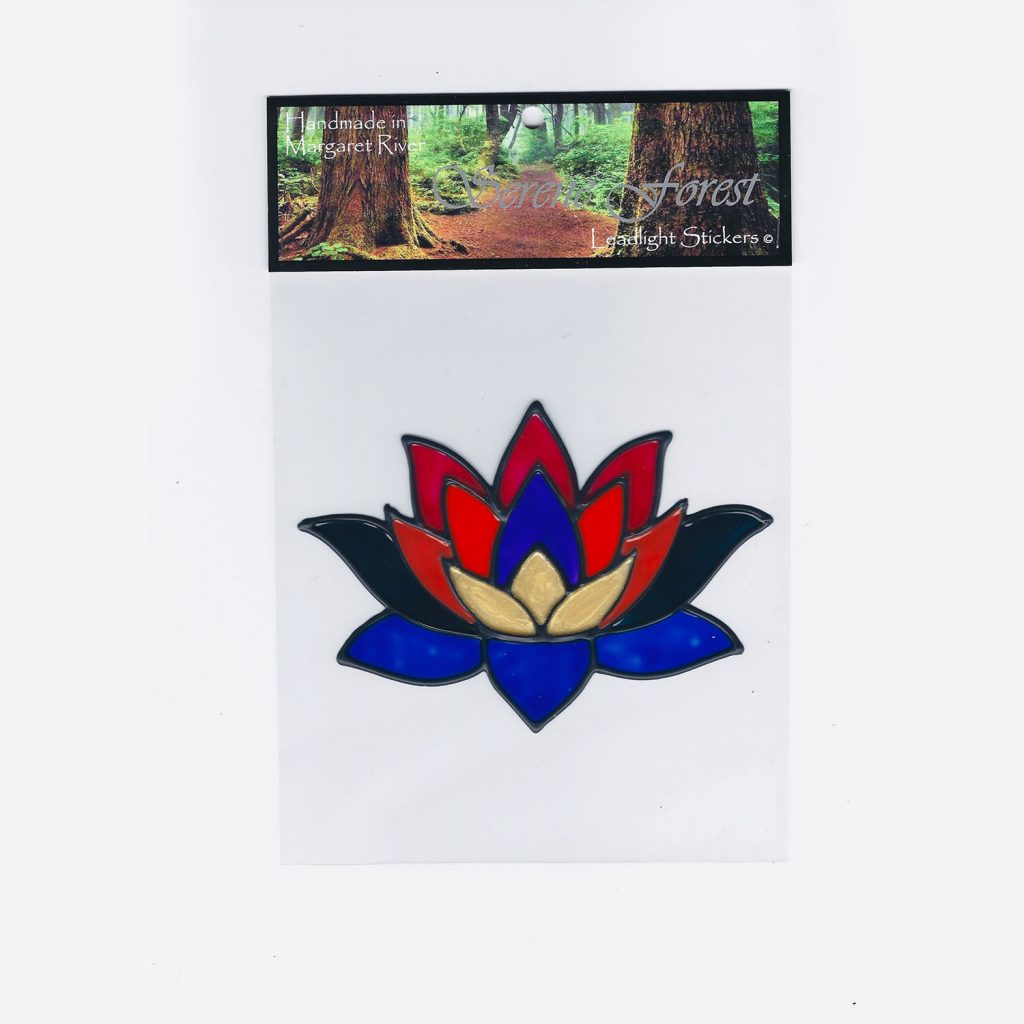Lotus Flower Leadlight Sticker