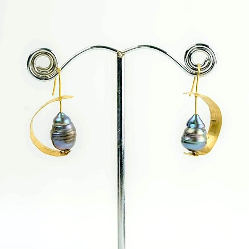 Moon Landing 1 - 18 carat gold Tahitian pearls Eitan Friedman Fremantle Artisan Jeweller