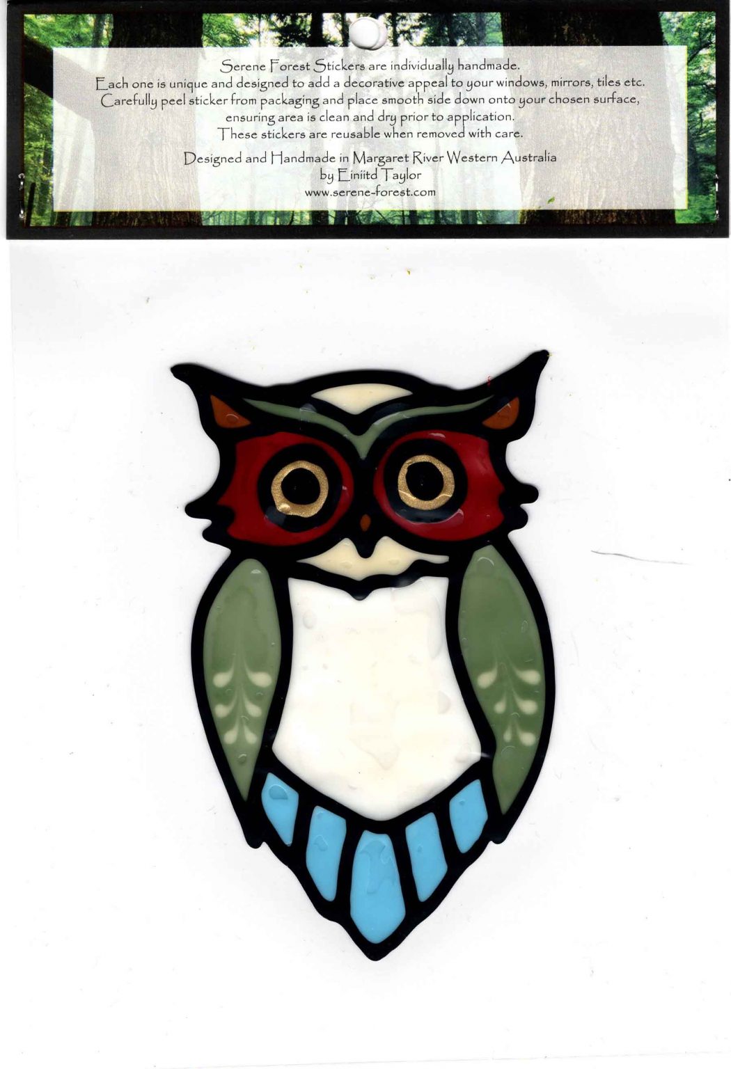 Owl leadlight Sticker by Serene Forrest