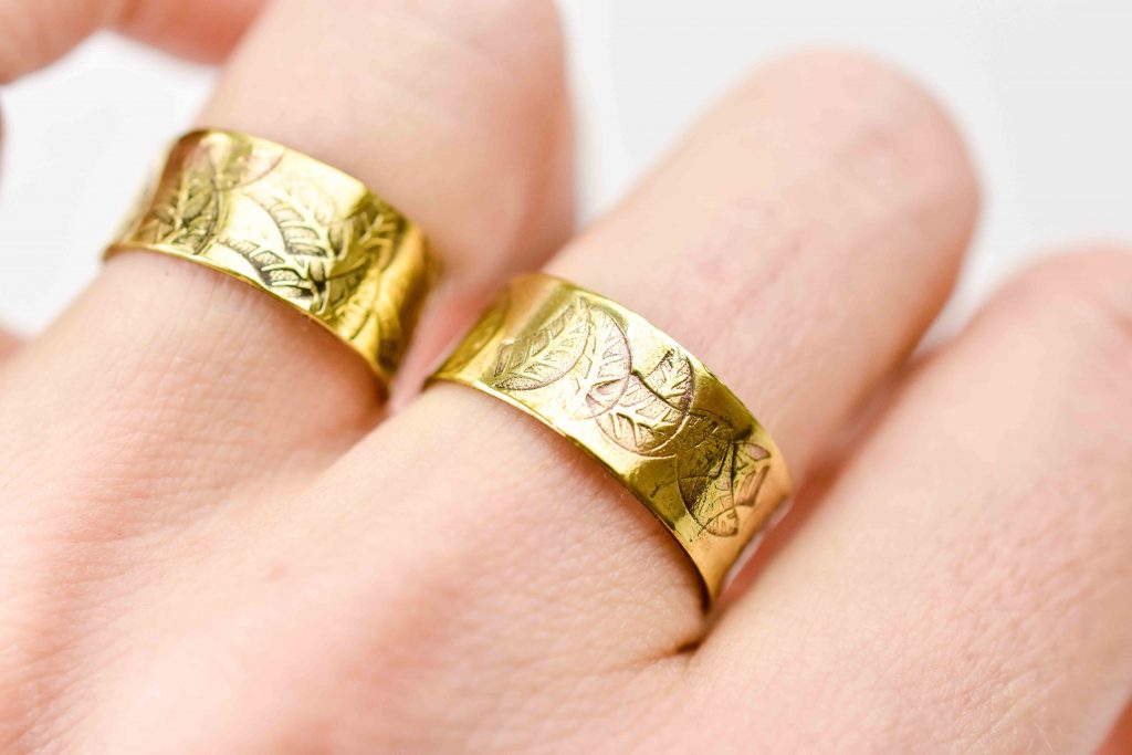 Leaf Brass Ring (3) REM Jewellery Fremantle WA