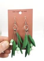 Little Mushroom field gumnuts earrings Little Mushroom Field Jeweller polymer gumtree earrings WA artist