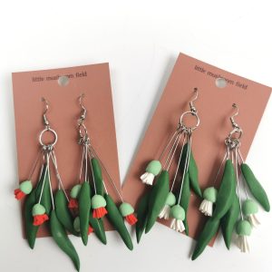 Little Mushroom Field gumtree earrings WA artist