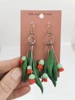 Little Mushroom field gumnuts earrings 3 Little Mushroom Field Jeweller polymer gumtree earrings WA artist