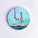 Fremantle Port Cranes Braw Paper Coasters