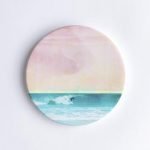 Solo Surfer at Leighton Beach Braw Paper Coaster