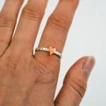 Silver Heart Ring Rough 2