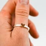 Silver Heart Ring Smooth 2