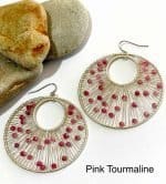 Sun Gem Earrings Large Pink Tourmaline Quirky Black Dog WA Jeweller