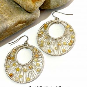 Handcrafted Sun Gem Earrings Small