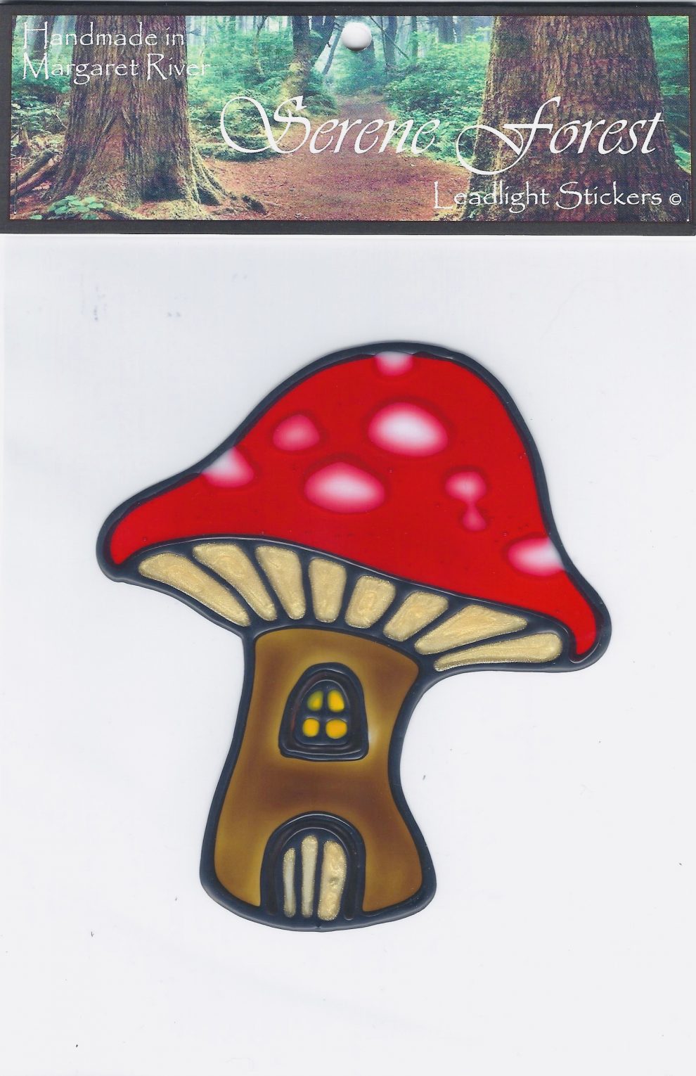 Mushroom Leadlight Sticker