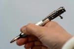 Hand forged hammered silver Rifle Bolt ball point Pen 02 Artisan Silver - Boyd Parry Western Australian