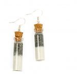 Black and White Sand Bottles Earrings (1)