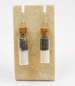 Black and White Sand Bottles Earrings (2)