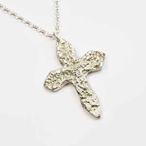 Sterling Silver Large Medieval Cross on Silver Chain