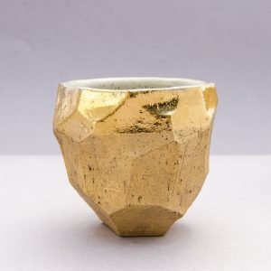 24K Gold Handmade Ceramic Espresso Guinomi Cup