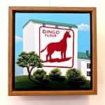 Dingo Flour Mill Original framed 23x23cm Laura Farnhill Western Australian Mural Artist