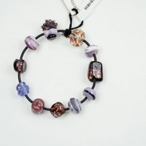 Bracelet with Lavender Glass Beads