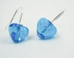 Heart Shaped Glass Drop Earrings (2)