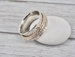 Silver Spinner ring with Gold fill
