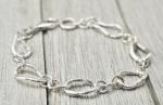 Organic sterling silver bracelet 01