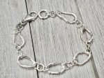 Organic sterling silver bracelet 03