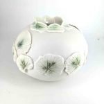 Porcelain Leaf Vase Round (2) Kelly Andrews WA Ceramic Artist