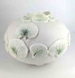 Porcelain Leaf Vase Round (6) Kelly Andrews WA Ceramic Artist