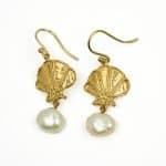 Scallop Shell Gold Earrings (1)