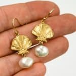 Scallop Shell Gold Earrings (3)