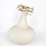 White Porcelain Vase with Petal Top (1)