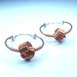 Copper Hoop Knot Earrings 03 Rachel Bell Quirky Black Dog Western Australian Artist